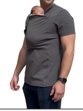Lalabu Babywearing Dad Shirt Grey
